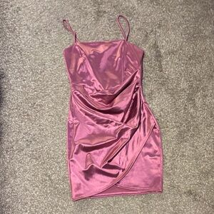 Windsor Shimmering Mauve Mini Dress